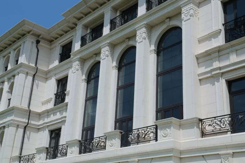 limestone handrail